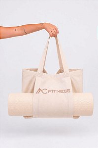 Bolsa Tote Bag de Algodão para Tapete de Yoga MC Fitness