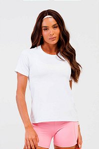 Blusa Manga Curta Raglan Ice Touch Branco MC Fitness