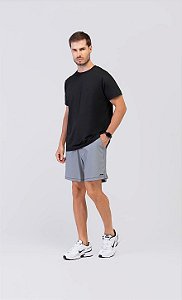 Bermuda Masculina Listrada com Bolso Malha Urban Preto MC Fitness