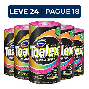 Pano Multiuso Toalex Rosa - LEVE 24 PAGUE 18