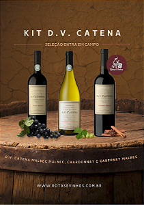 KIT DV Catena - 1 Cabernet Malbec 750 ml + 1 Malbec Malbec 750 ml + 1 Chardonnay 750 ml