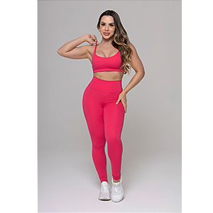 Conjunto legging + Top Alta Compressão alto Conforto Zero Transparência Movimento e Companhia