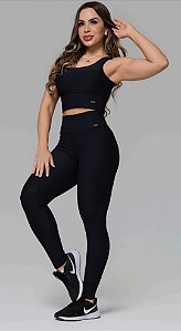 Conjunto legging + Top Alta Compressão alto Conforto Zero Transparência Movimento e Companhia