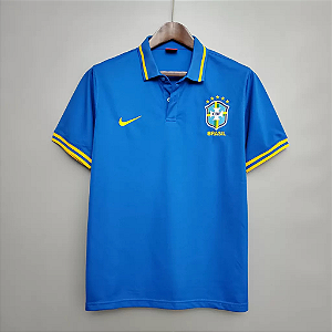 Camisa Brasil Treino Azul Torcedor Masculina