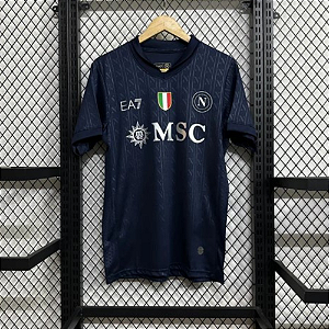 Camisa Napoli 2025/26 UEFA Champions League Torcedor Masculina