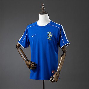 Camisa Brasil Nike Edição Especial Torcedor Masculina Copa 1998 Ronaldo Azul