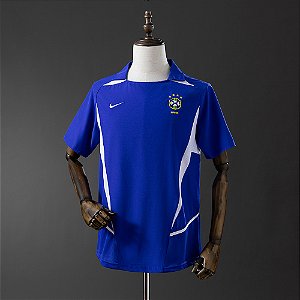 Camisa Brasil Nike Edição Especial Torcedor Masculina Copa 2002 Azul