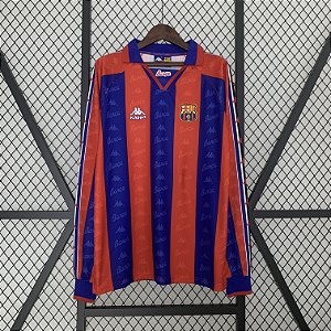 Camisa Retrô FC Barcelona 1996/97 Manga Longa Masculina