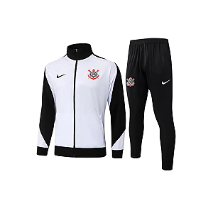 Conjunto de frio do Timão Branco e Preto Masculina