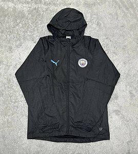 Jaqueta Corta Vento Masculina Manchester City Preta