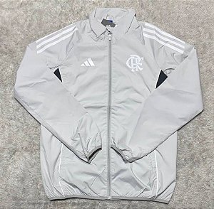 Jaqueta Corta Vento Masculina Mengão Cinza