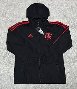 Jaqueta Corta Vento Preta Masculina Mengão