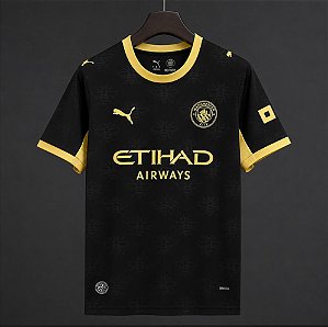 Camisa Manchester City Home Torcedor Masculino Preto 26/27