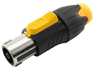 Conector speakon macho 4 polos amarelo 2658