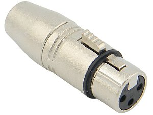 Adaptador xlr femea para p2 stereo femea