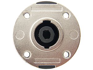 Conector speakon femea 4 polos redondo metal 2648
