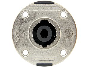 Conector speakon femea 4 polos redondo metal 2648