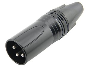 Conector xlr macho preto 2636