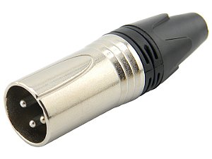 Conector xlr macho prata 2634