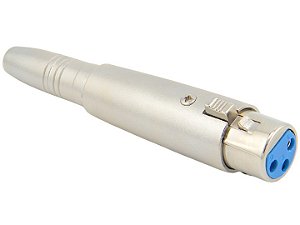 Adaptador xlr femea para p10 stereo femea