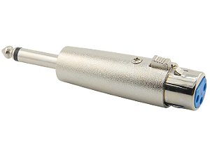 Adaptador xlr femea para P10 mono macho