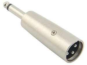 Adaptador xlr macho para p10 mono macho