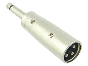 Adaptador xlr macho para p10 mono macho