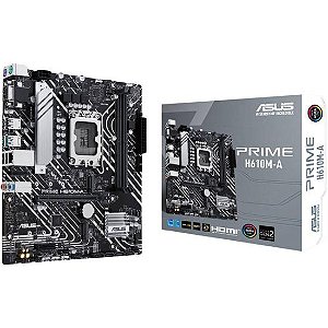 Placa Mãe ASUS PRIME H610M-A, Intel LGA 1700, mATX, DDR5/DDR4