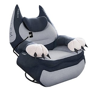 Sofá Inteligente Ingrem Puffy Cat Preto e Cinza 220V com Acionamento por Voz (Inglês)