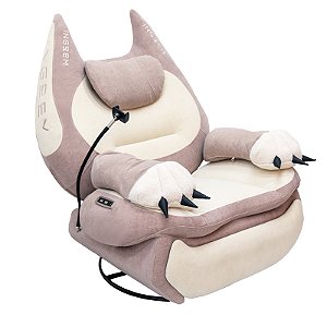 Sofá Inteligente Ingrem Puffy Cat Rosa e Creme 220V com Acionamento por Voz (Inglês)
