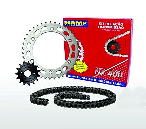 Kit Relação Transmissão Falcon Nx 400 Hamp Com Retentor