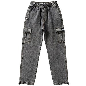 Calça Cargo Baggy Acid Gray Aspecto