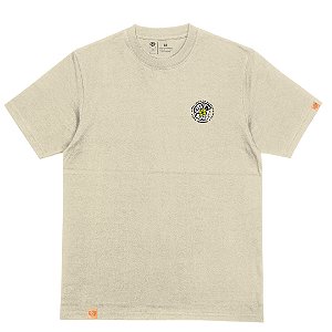 Camiseta Aspecto Oversized Flower Logo – Areia