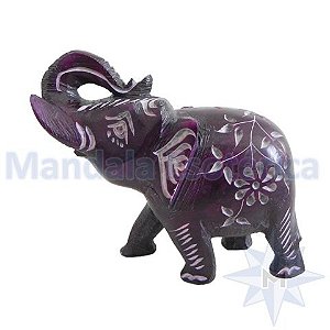 Elefante de Pedra Sabão Roxo