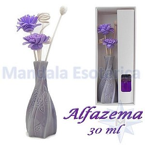 Aromatizador com flor e varetas com perfume de Alfazema