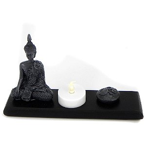 Porta vela Buda e OM com Vela