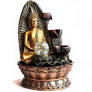 Fonte  Buda Tibet Bola Cristal REF-22205