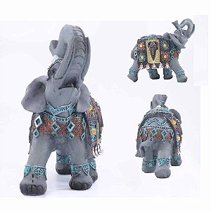 Elefante Étnico com detalhes em Azul