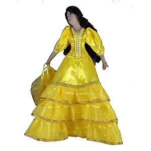 Cigana de Cerâmica com a roupa Amarela