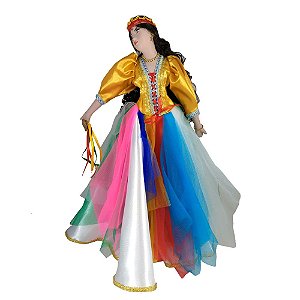 Cigana de Cerâmica com a roupa 7 Véus