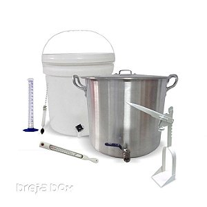 Kit básico de equipamentos para produção de cerveja caseira - BIAB Breja Box