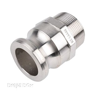 Engate Rápido Macho Inox com rosca CAMLOCK tipo F | Breja Box