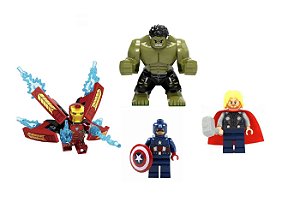 Kit Vingadores LEGO compatível com 4 - Marvel