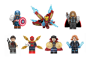 Kit Vingadores LEGO compatíveis c/ 7 - Marvel