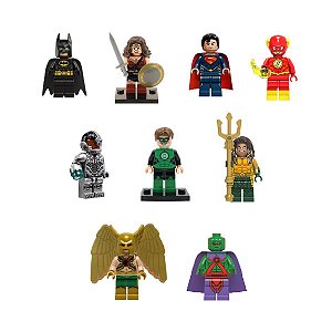 Kit Liga da Justiça LEGO compatível - DC Comics c/ 9