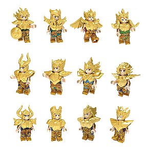 Kit 12 Cavaleiros de Ouro Lego Compatível - Cavaleiros do Zodíaco