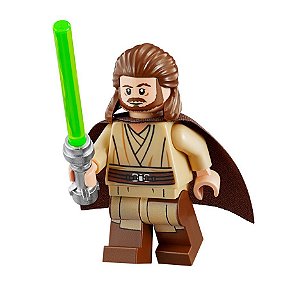 Boneco Qui-Gon Jinn Star Wars Lego Compatível