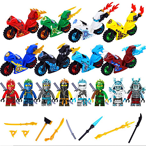 Kit Ninja Moto Blocos de Montar c/ 8