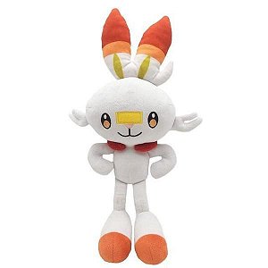 Pelúcia Scorbunny Pokémon Sword e Shield 33 Cm