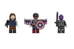 Kit Falcão e o Soldado Invernal LEGO compatível - Marvel c/3 (Edição Deluxe)